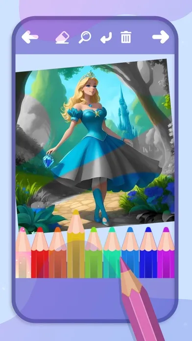 Cinderella coloring book games Screenshots
