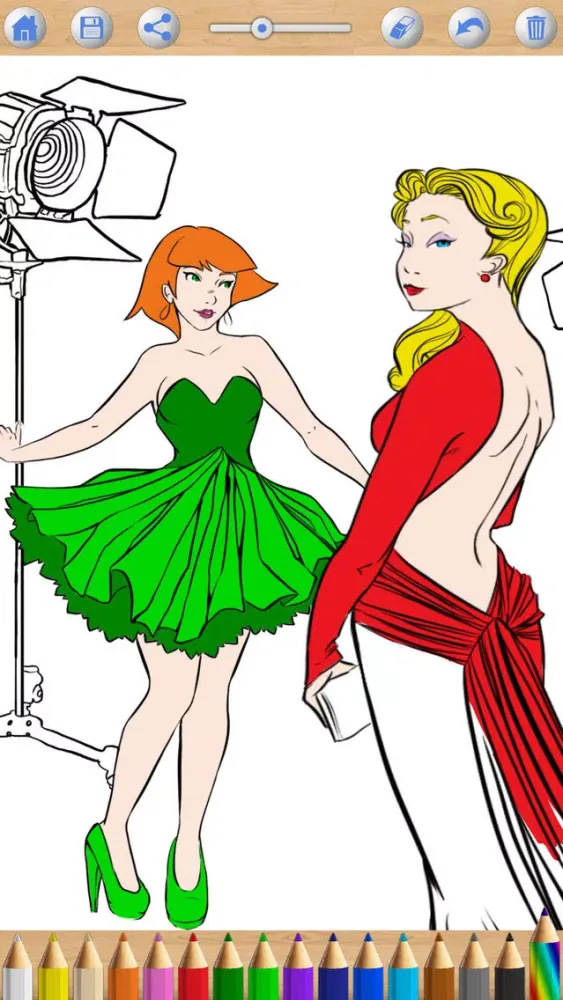 Paint top models magical coloring pages – Pro स्क्रीनशॉट