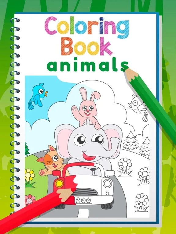 Tangkapan layar Paint and color animals – book iPad 