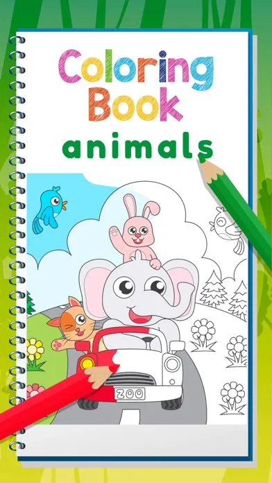 Tangkapan layar Paint and color animals – book