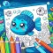 Sea Animal Coloring Book Game