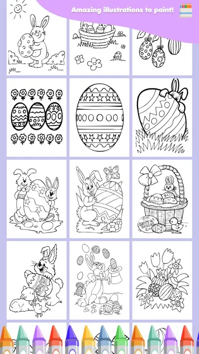 Capturas de tela do Easter Bunny Coloring Pages