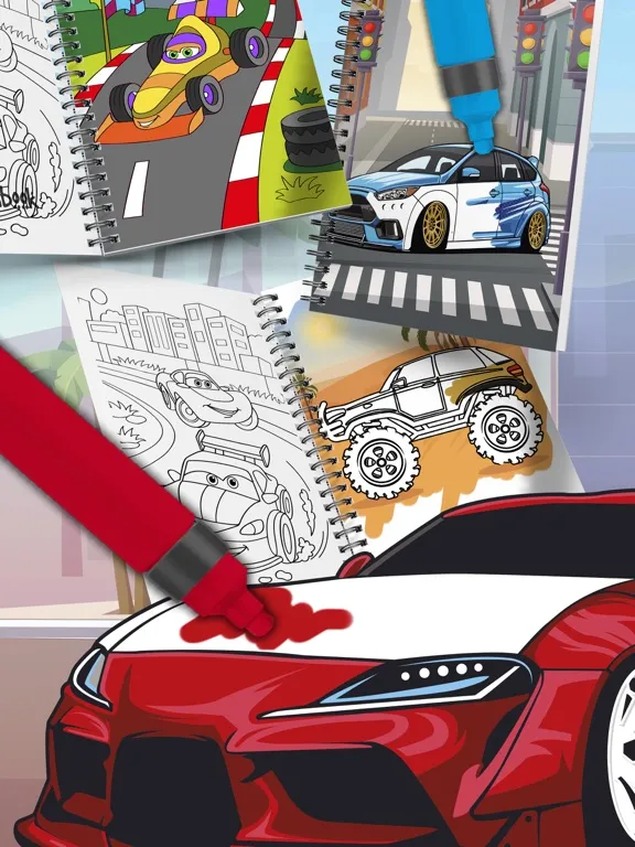 Tangkapan skrin Cute Cars Coloring Book iPad 