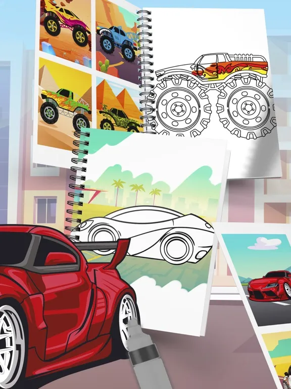 Tangkapan skrin Cute Cars Coloring Book iPad 