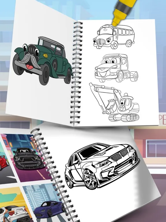 Tangkapan skrin Cute Cars Coloring Book iPad 
