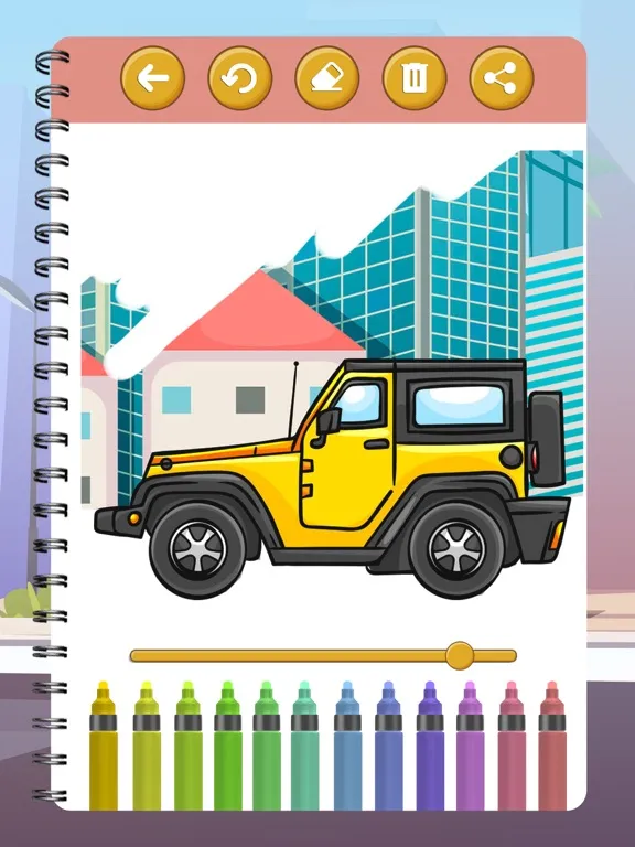Tangkapan skrin Cute Cars Coloring Book iPad 