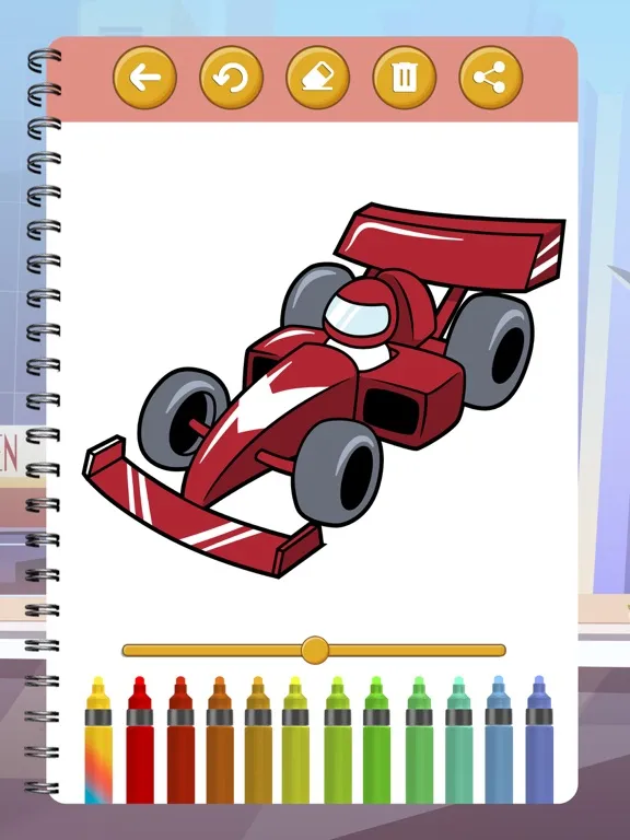 Tangkapan skrin Cute Cars Coloring Book iPad 