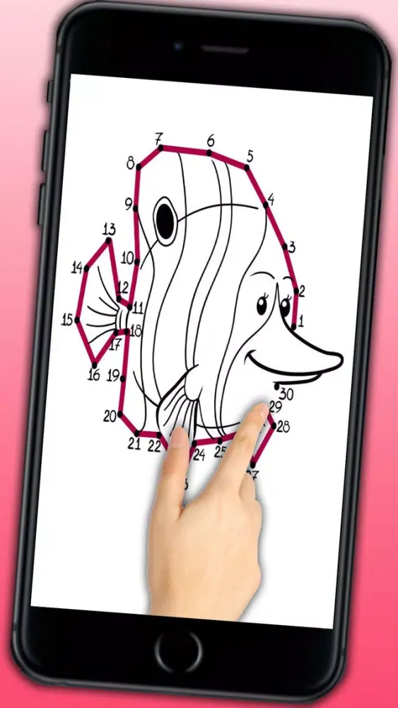 تصاویر Educational Coloring book - Connect the dots then paint the drawings with magic marker Premium
