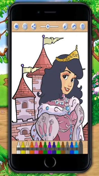Paint and color Princesses – coloring book Ekran Görüntüleri
