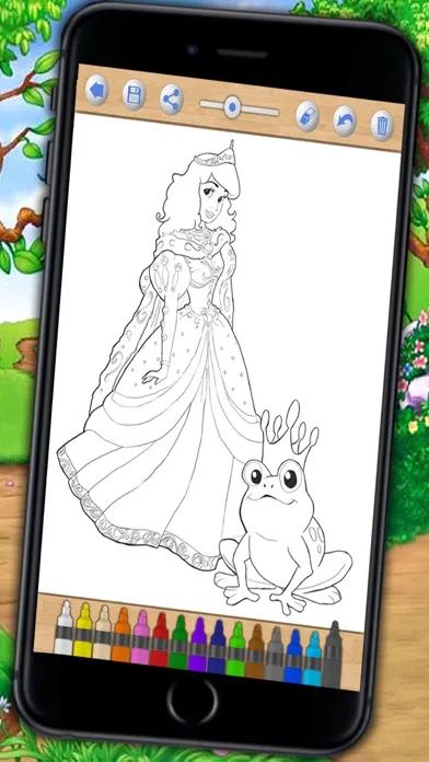 Paint and color Princesses – coloring book Ekran Görüntüleri