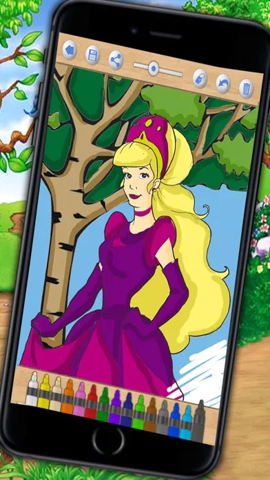 Paint and color Princesses – coloring book Ekran Görüntüleri