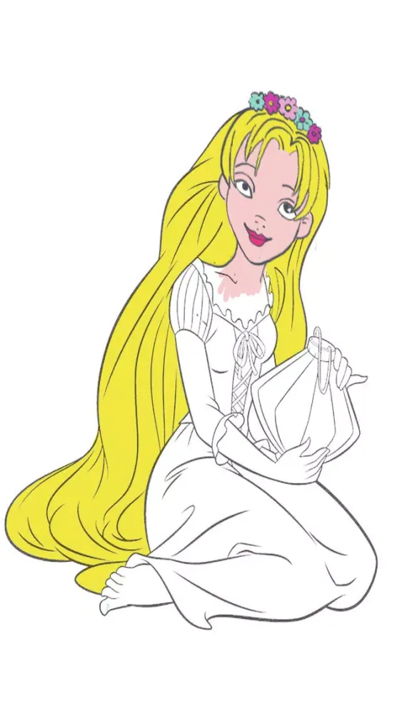 Capturas de pantalla de Paint Princess Rapunzel – Drawings to color PRO