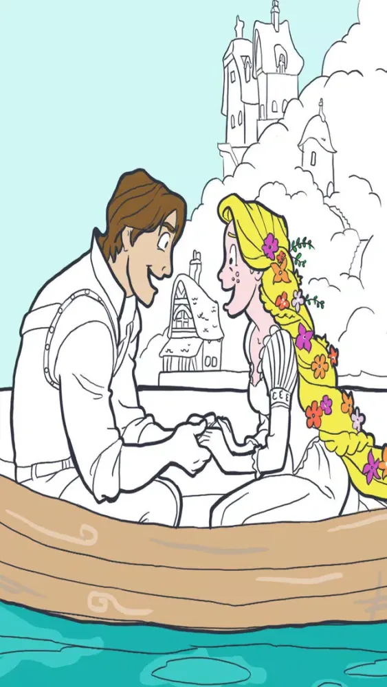 Capturas de pantalla de Paint Princess Rapunzel – Drawings to color PRO