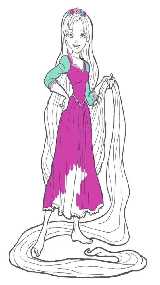 Capturas de pantalla de Paint Princess Rapunzel – Drawings to color PRO