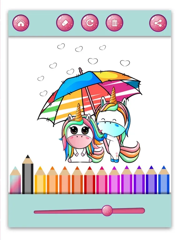 Capturas de pantalla de Unicorns – Pony Coloring Book iPad 