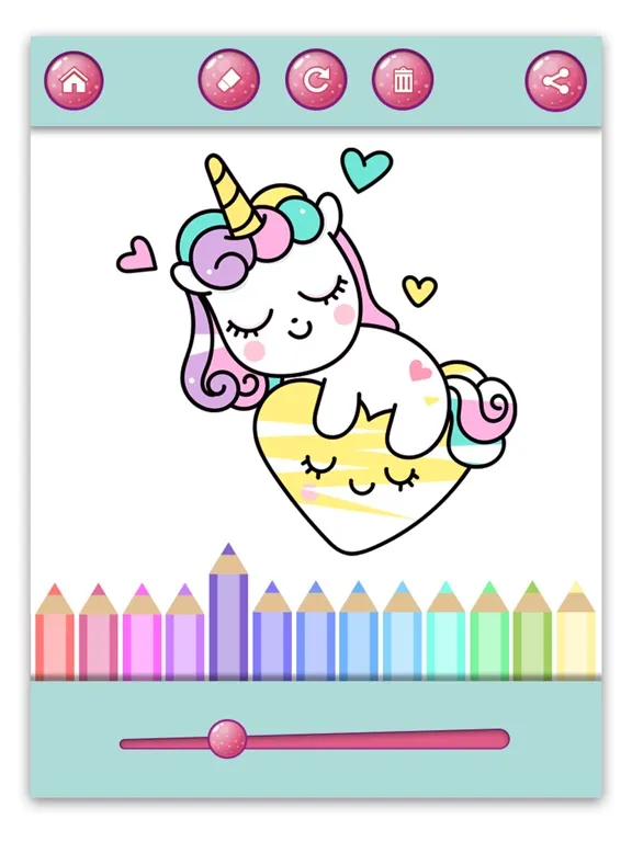 Capturas de pantalla de Unicorns – Pony Coloring Book iPad 