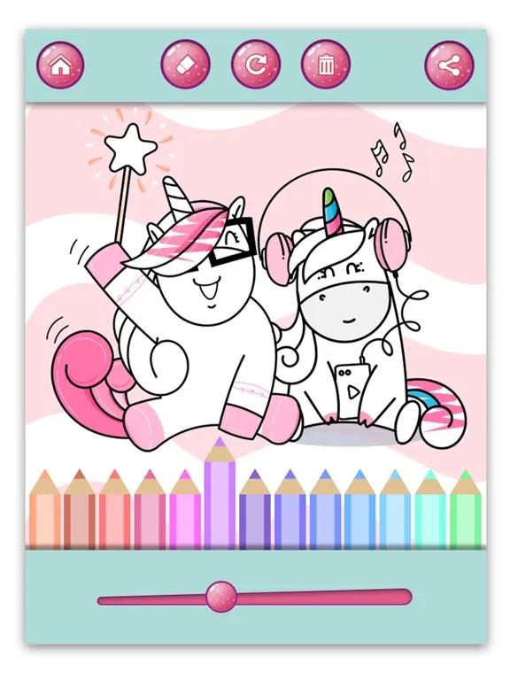 Capturas de pantalla de Unicorns – Pony Coloring Book iPad 