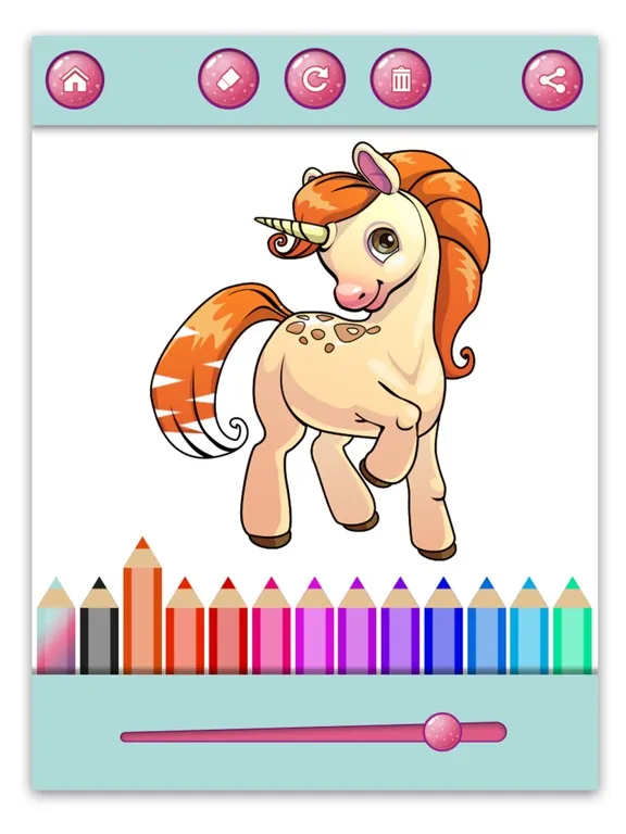 Capturas de pantalla de Unicorns – Pony Coloring Book iPad 