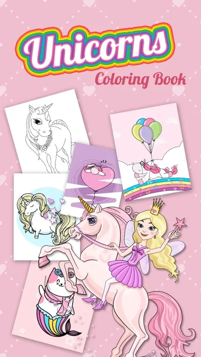 Capturas de pantalla de Unicorns – Pony Coloring Book