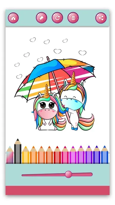 Capturas de pantalla de Unicorns – Pony Coloring Book
