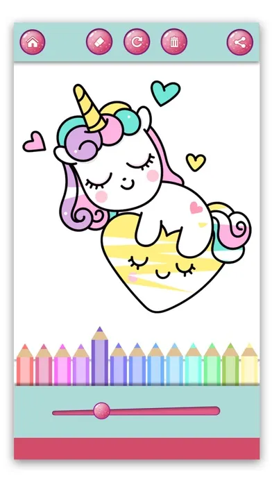 Capturas de pantalla de Unicorns – Pony Coloring Book