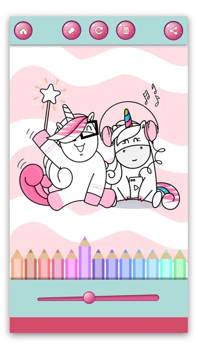 Capturas de pantalla de Unicorns – Pony Coloring Book