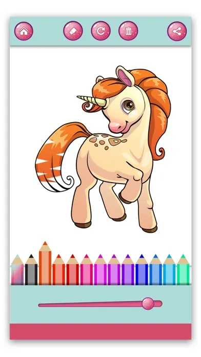 Capturas de pantalla de Unicorns – Pony Coloring Book