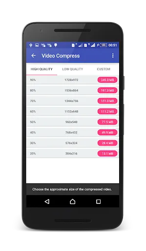 Capturas de pantalla de Video Compress