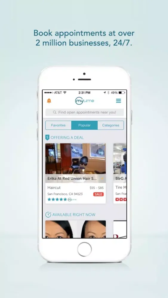 Tangkapan layar MyTime Marketplace