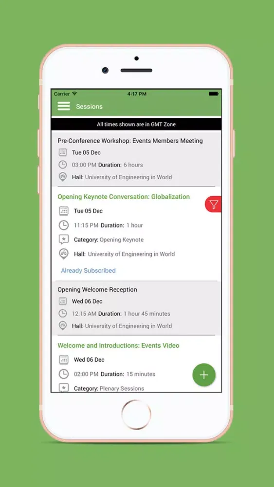 Conference Event App 스크린샷