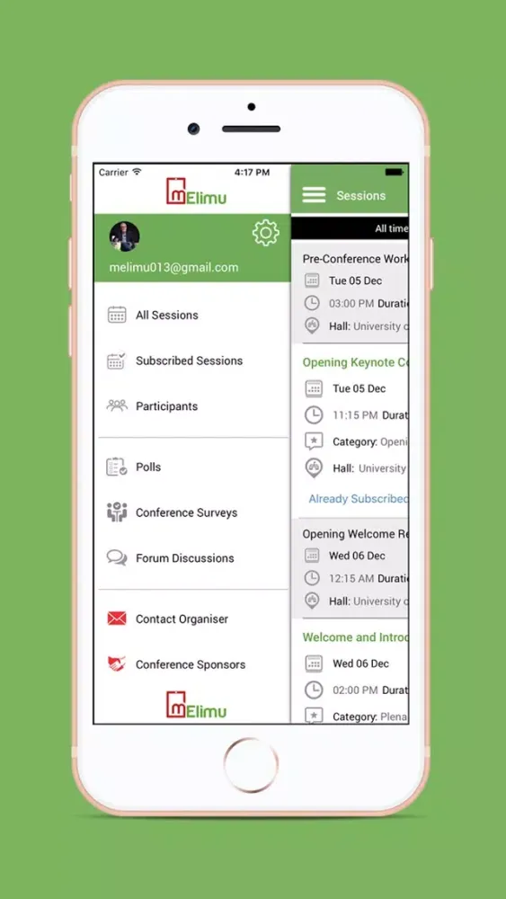 Conference Event App 스크린샷