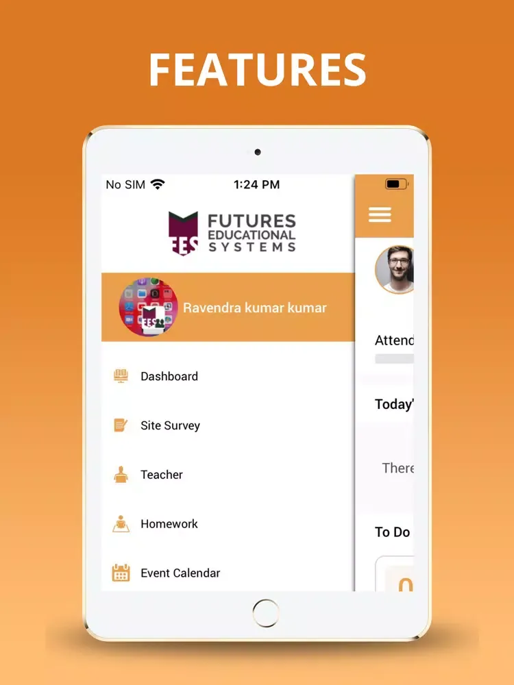 Capturas de tela do FES Parent Hub iPad 
