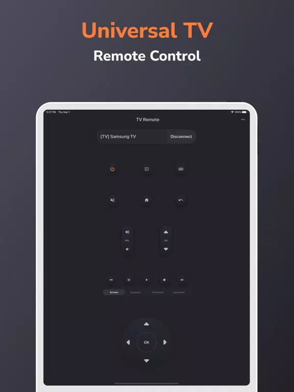 Zrzuty ekranu Universal TV » Remote Control iPad 