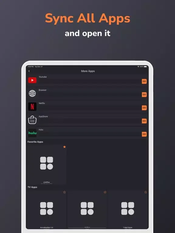 Universal TV » Remote Control iPad  스크린샷