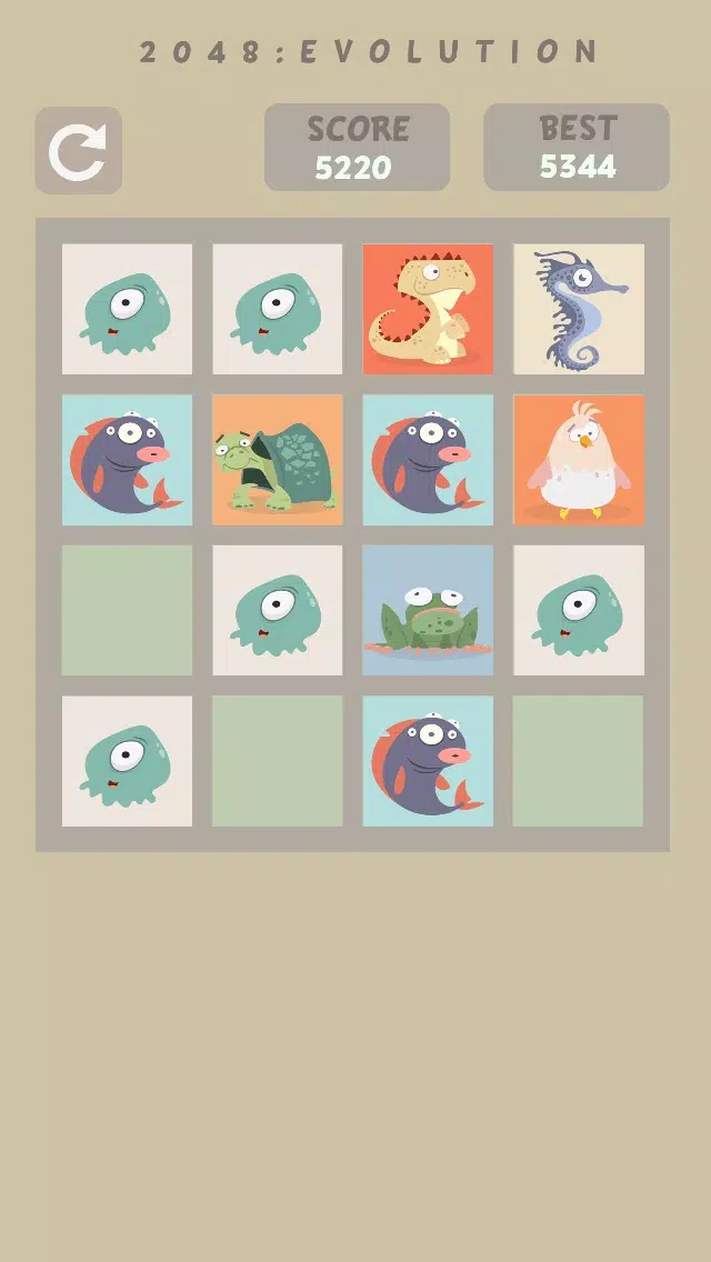 Ảnh chụp màn hình của 2048: Evolution