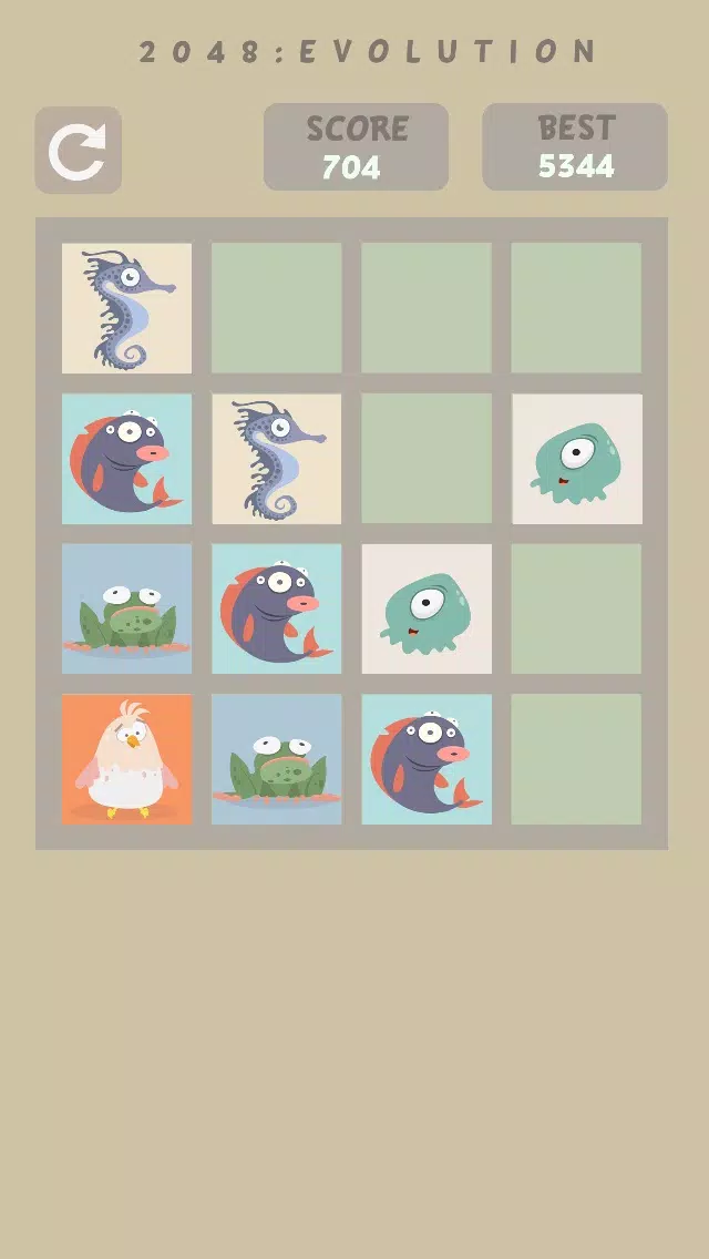 Ảnh chụp màn hình của 2048: Evolution