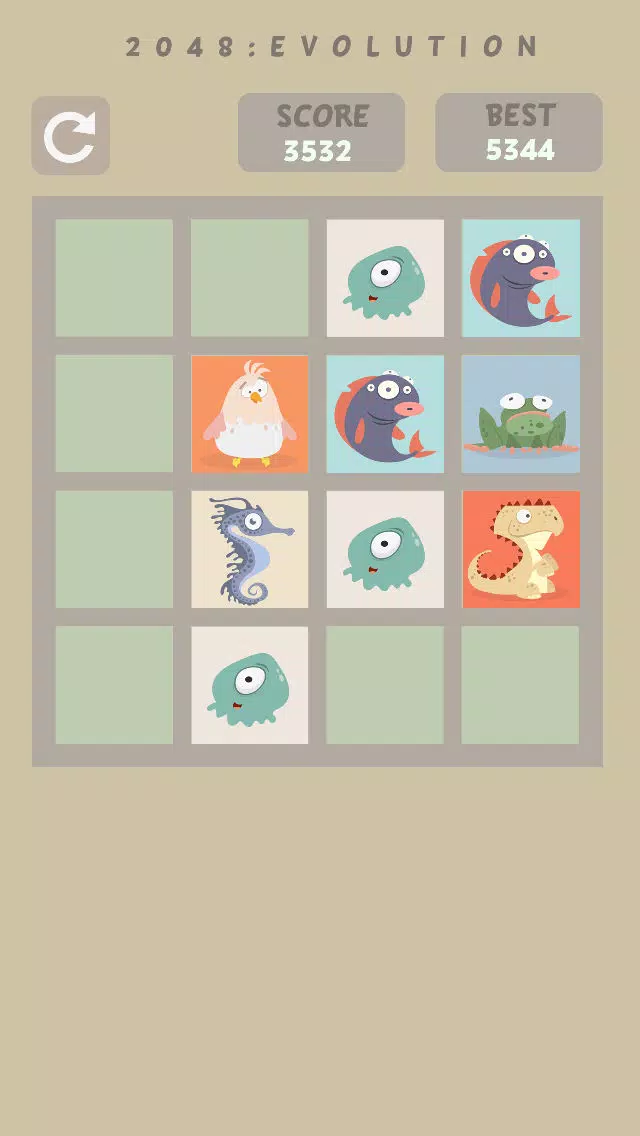Ảnh chụp màn hình của 2048: Evolution