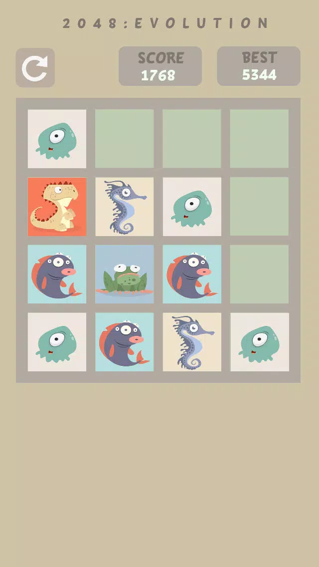 Ảnh chụp màn hình của 2048: Evolution