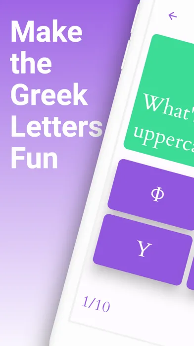 Capturas de tela do Greek Alphabet Learning Game