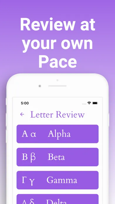 Capturas de tela do Greek Alphabet Learning Game