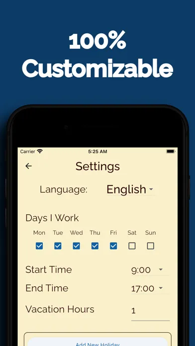 Capturas de tela do Workday Retirement Countdown