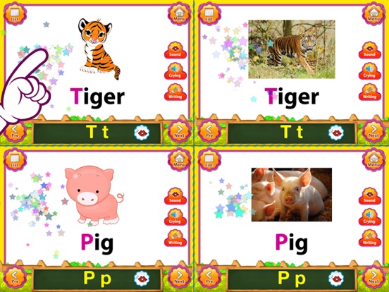 ABC Animal English FlashCards iPad 应用截图