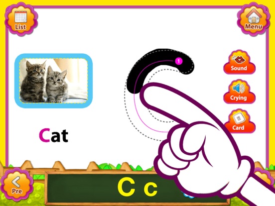 ABC Animal English FlashCards iPad 应用截图
