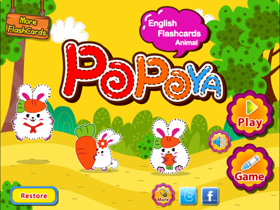 ABC Animal English FlashCards iPad 应用截图