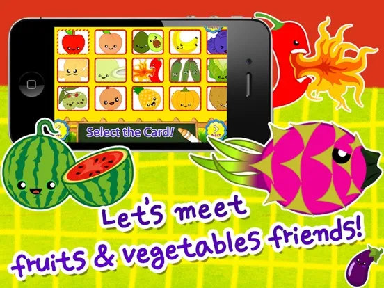 ABC Fruits & Vegetables English Flashcards iPad  Screenshots