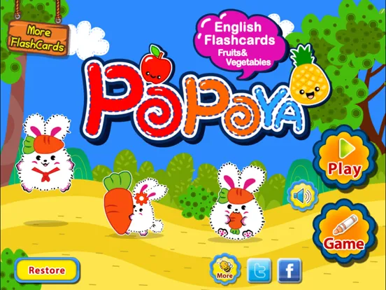 ABC Fruits & Vegetables English Flashcards iPad  Screenshots