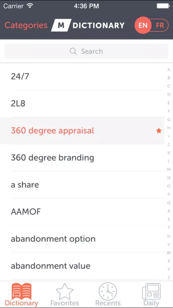 MDictionary Business Eng - Fre Screenshots