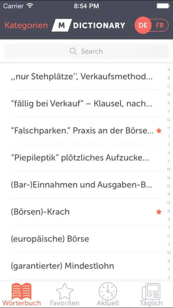 MDictionary Wirtschaft (DE-FR) Screenshots