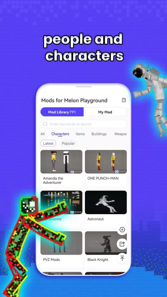 Tangkapan layar Mods for Melon Playground