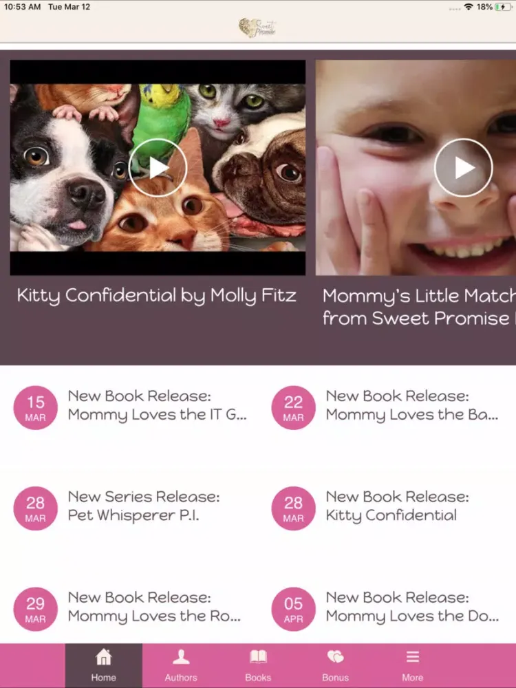 Sweet Promise Press iPad  Screenshots